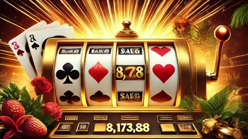 หน้าจอสล็อตแสดงรีลและเอฟเฟกต์รอบโบนัส